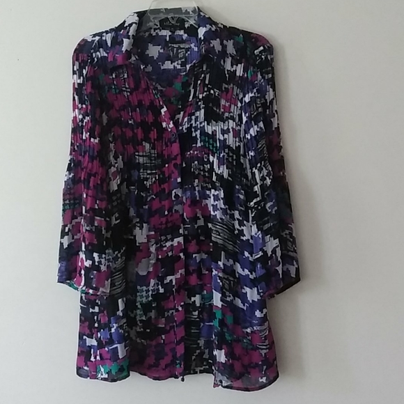 Melissa Paige  Sz M Long Sleeve Top Blouse - Picture 1 of 3